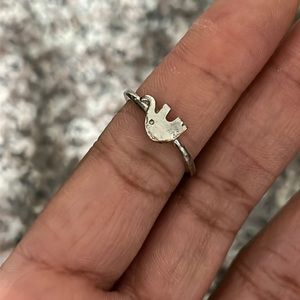 EUC Elephant Charm Silver Ring